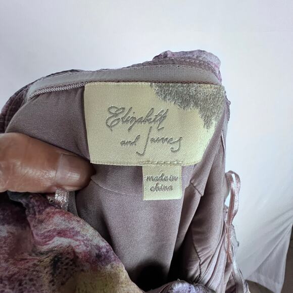 Elizabeth and James Sophie Strapless Silk Mini Dress Multi-Colored Purple Size S - Picture 4 of 8